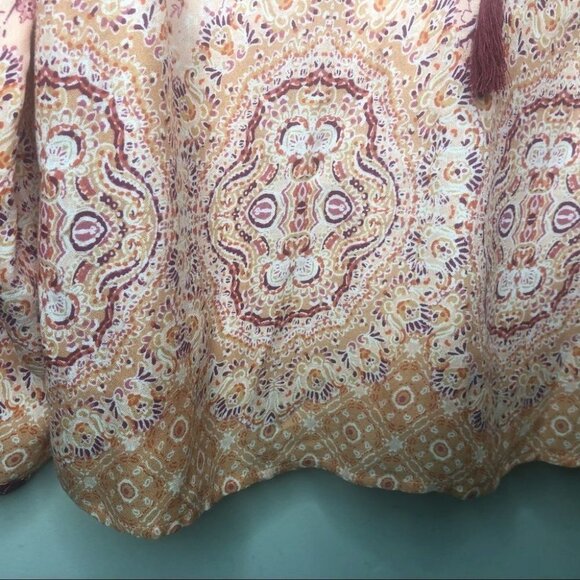 Sanctuary Sunshine Girl Floral Print Lace Up Tunic Top Sz Small Peasant Bohemian - Picture 4 of 10